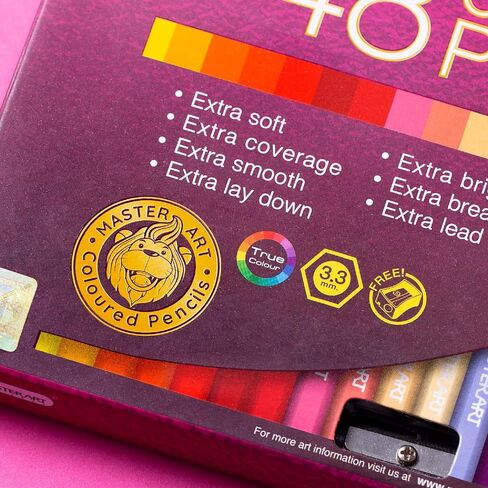 MASTERART Colored Pencils 48 Colors for Kids and Adults Coloring, Free Sharpener in the box in Kuwait