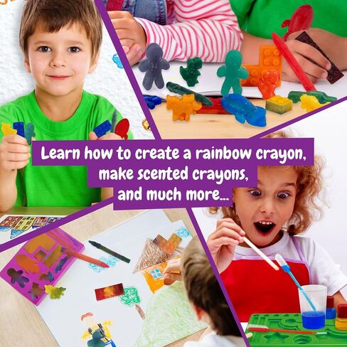 Science4you Crayons Lab – Make Your own Crayons for Kids Age 6+, Fun Shapes: Dinosaur, Unicorn, Car, Paint Sticks, Creative & Colouring Arts & Crafts Kit, Toy Gift for Boys & Girls Age 6 7 8 9+ in Saudi Arabia