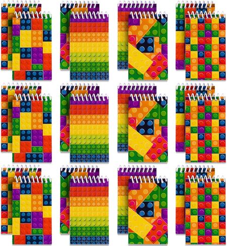 Bedwina Mini Building Block Notebooks 32-Pack - Spiral Notepads for Kids in Kuwait