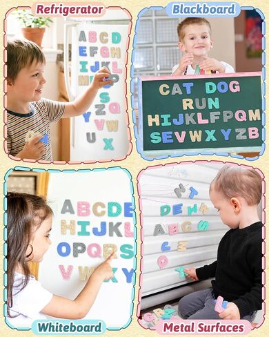 Silicone Magnetic Alphabet Letters, Cute ABC Fridge Magnets for Kids 3+ in Kuwait