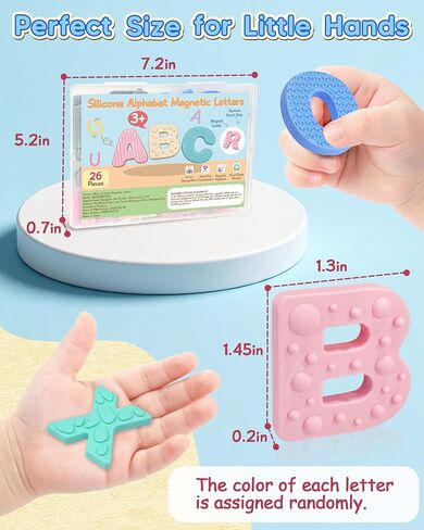 Silicone Magnetic Alphabet Letters, Cute ABC Fridge Magnets for Kids 3+ in Kuwait