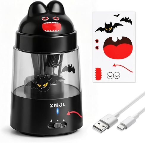 ZMOL Colored Pencil Sharpener for Kids Gift, Rechargeable Electric Pencil Sharpener, Auto Stop, Pencil Sharpeners for Battery Powered Cute Purple in Kuwait