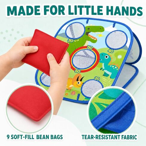 Dinosaur Bean Bag Toss Game for Kids, Indoor & Outdoor Play in Kuwait