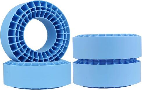 2.2" Soft Silicone Inserts, Fits 132–134mm 5.25" OD Crawler Tires, 4‑Pack, Waterproof, Traction & Sidewall Support for 1/10 RC Crawlers, 125×45mm, Compatible with TRX‑4 SCX10 (Blue) in Kuwait