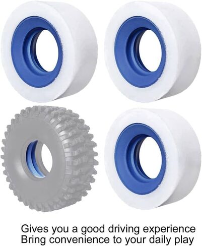 5.1inch RC Tire Foam Inserts 4 Pcs, 2.2 Inch Dual Stage Sponge Inner Foams for 1/10 1/8 RC Crawler Tires(Red) in Kuwait