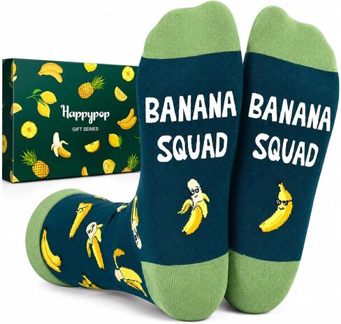 هدايا الموز المضحكة للجنسين من HAPPYPOP لمحبي الموز، جوارب الموز، جوارب الفاكهة، جوارب رائعة in Kuwait