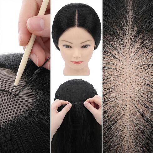 3 Pieces Wig Ventilating Needle, Professional Lace Wig Ventilating Needle Kit, 3 Sizes Wooden Handle Hook Needles for Wig Making, Repairing, Weaving, and Hair Extensions in Kuwait