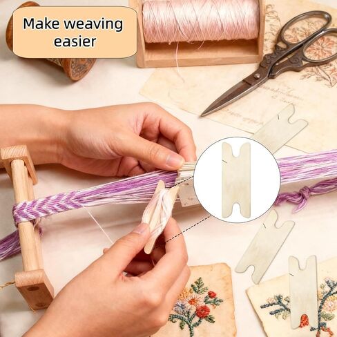 Wood Weaving Shuttle Set, Small, for Scarf & Tapestry in Kuwait