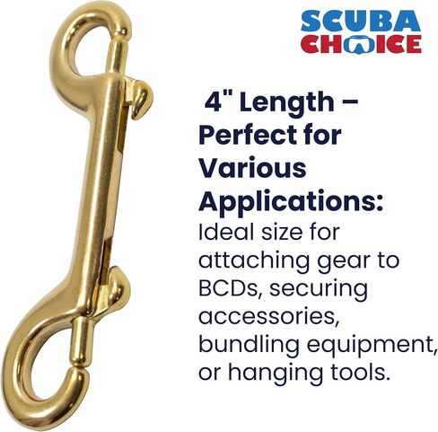 Scuba Choice Scuba Dive 4" Brass Clip Double Ended Snap Bolt in Kuwait