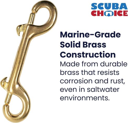 Scuba Choice Scuba Dive 4" Brass Clip Double Ended Snap Bolt in Kuwait