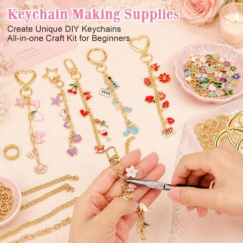 Hysagtek 450 Pcs Lip Gloss Charms Keychain Kit in Kuwait