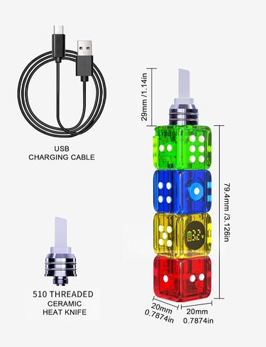 Portable Ceramic Hot Knife Tip with Universal Threaded Battery, Adjustable Voltage 2.8v-4.0v for Slicing Wax in Kuwait