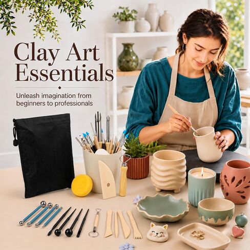 CLAYPRO 42Pcs Clay Tools Kit, Ceramic & Pottery Tools for Adults in Kuwait