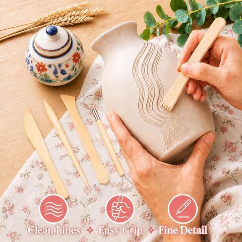 CLAYPRO 42Pcs Clay Tools Kit, Ceramic & Pottery Tools for Adults in Kuwait