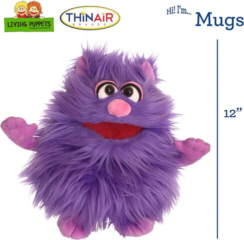 Living Puppets - Mugs The 12-Inch Purple Friendly Monster, Plush Hand Puppet for Boys and Girls in Kuwait