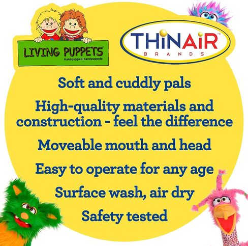 Living Puppets - Mugs The 12-Inch Purple Friendly Monster, Plush Hand Puppet for Boys and Girls in Kuwait