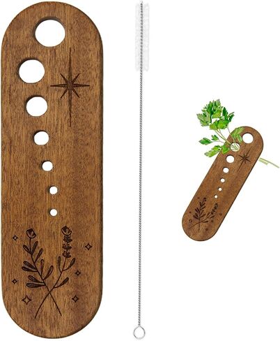 Wooden Vegetable Leaf Separator, Pottery Herb Stripper Tool Supplies, Fun Kitchen Gadgets, Exquisite Herb Stripper Bowl Gifts for the Kitchen Suitable for Home Use & Chefs in Kuwait