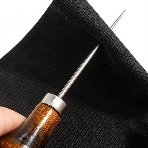 MEETOOT 3-Pack Leather Awl Tool with Gourd-Shaped Wooden Handle, Awl Tool for Sewing, Hole Punching, Stitching, DIY Leather Sewing and Hole Punching Craft Repair Awl Tool Accessories in Kuwait