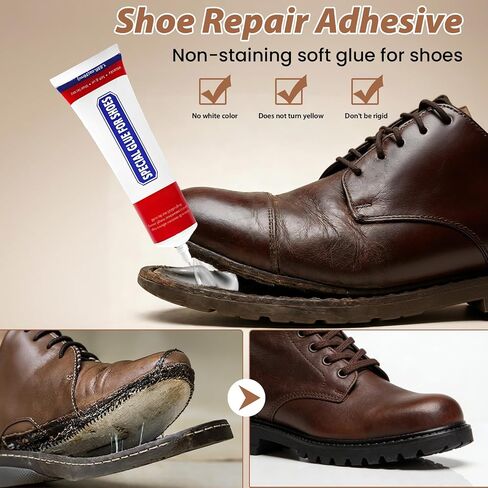 AACGIN 10pcs Sewing Awl Kit with Shoe Repair Adhesive, Professional Leathercraft Sewing Tool with Waxed Thread for Shoes, Leather Bags & Thick Fabric DIY in Saudi Arabia