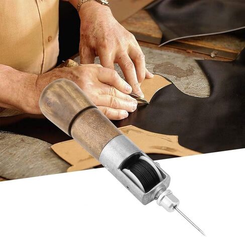 Leather Craft Automatic Lock Stitching Sewing Awl Tool Kit with 2 Needles in Kuwait