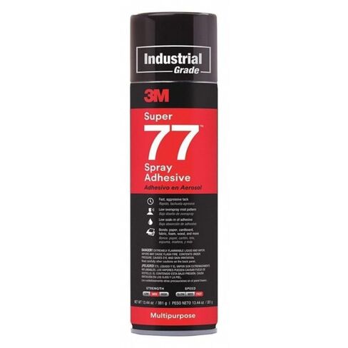 3M Super 77 غراء لاصق دائم متعدد الأغراض، ورق، كرتون، قماش، بلاستيك، معدن، خشب، صافي الوزن 13.44 أونصة in Kuwait