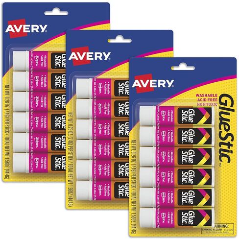 Avery Glue Stic, White, 7.4 Grams, 0.26 oz, 3 Glue Sticks in Kuwait