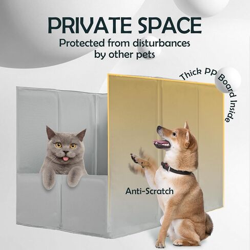 MEEXPAWS Cat Litter Box Enclosure, Foldable Waterproof Splash Guard in Kuwait