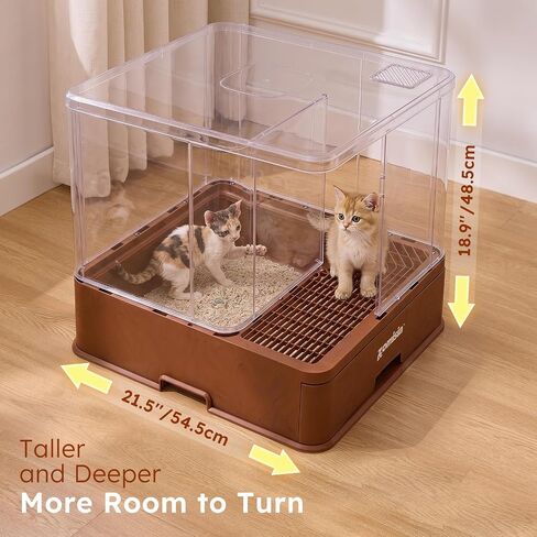 ZOMISIA Extra Large Cat Litter Box with Drawer, Hidden Litter Box Enclosure in Kuwait