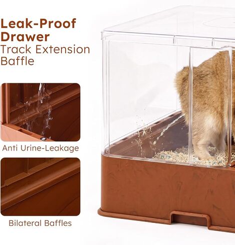 ZOMISIA Extra Large Cat Litter Box with Drawer, Hidden Litter Box Enclosure in Kuwait