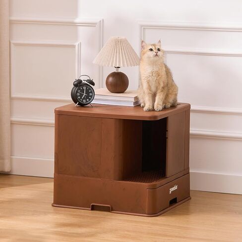 ZOMISIA Extra Large Cat Litter Box with Drawer, Hidden Litter Box Enclosure in Kuwait