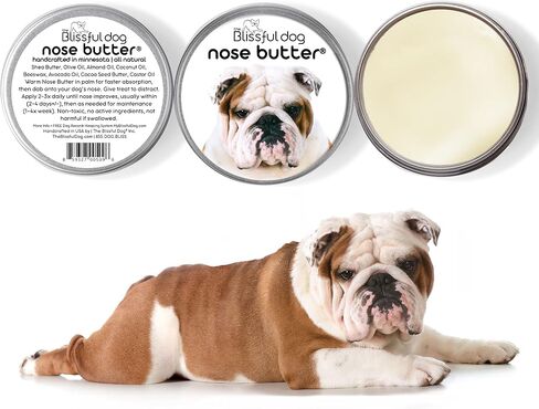 The Blissful Dog Bulldog Nose Butter, Versatile Dog Nose Balm to Reduce Dryness, Handcrafted, Easy-to-Apply, Unscented, 1 oz. in Kuwait