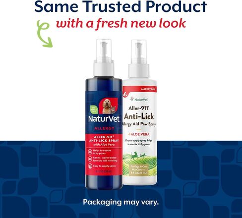 NaturVet Aller-911 Anti-Lick Paw Spray for Dogs & Cats - 8 fl oz in Kuwait