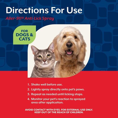 NaturVet Aller-911 Anti-Lick Paw Spray for Dogs & Cats - 8 fl oz in Kuwait