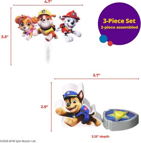 PAW Patrol Adventure Bay Heroes Birthday Cake Topper 3 Piece Decoration Set in Kuwait