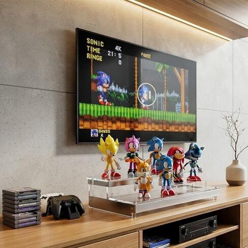 Sonic cake topper Figures Set 6Pcs Sonic cake decorations for Sonic party supplier birthday in Kuwait