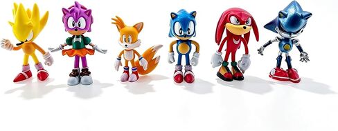 Sonic cake topper Figures Set 6Pcs Sonic cake decorations for Sonic party supplier birthday in Kuwait