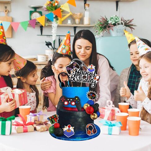 Video Game Happy Birthday Controller Headset Cake Decoration in Kuwait