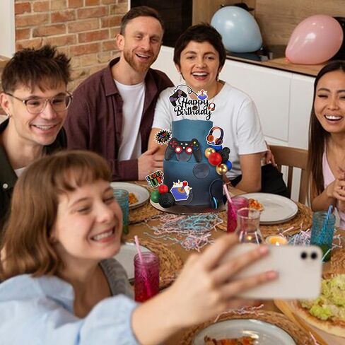 Video Game Happy Birthday Controller Headset Cake Decoration in Kuwait