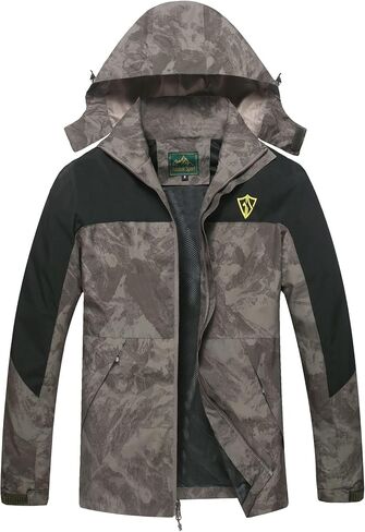 GIISAM Rain Jacket for Men, Mens Waterproof Raincoat Lightweight Rain Jackets Outdoor Rain Coat Windbreaker with Hood in Kuwait