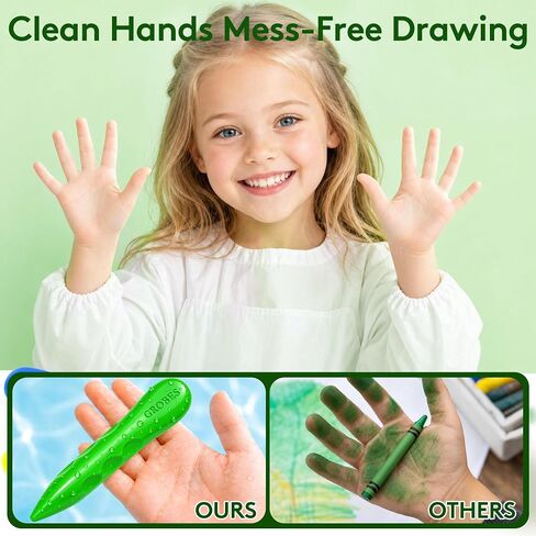 12 Colors Jumbo Triangle Crayons for Kids Ages 2-4 and 4-8, Non-Toxic Washable Silky Art Supplies for Toddlers 1-3, Easy-Grip, Unbreakable Crayons for Students, Preschool and Classroom in Kuwait