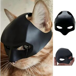 Cat Bat Mask for Halloween - Lightweight Funny Pet Costume, Easy to Wear Cosplay Party Accessory for Cats & Kittens (Black, 1 Pack) in Kuwait