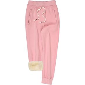 Gihuo Women's Sherpa Lined Sweatpants Winter Warm Fleece Lined Sweatpants with Pockets Fleece Jogger Pants in Kuwait