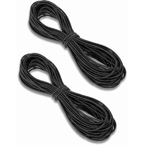 2 Rolls 1/6 Inch Black Elastic Cord, 65ft Heavy Duty Round Elastic Shock Cord Nylon Stretch String Bungee Rope Kayak Stretch String Rope for DIY Crafting Sewing, Luggage, Camping, Tie Downs in Kuwait