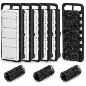HOB Aquarium Filter Cartridge Replacement Set, Includes 6 Filter Cartridges and 3 Intake Sponges in Saudi Arabia