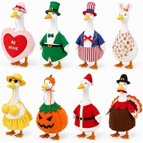 8 Set Porch Goose Outfits for 23" Goose, All Season Holiday Goose Clothes in Kuwait