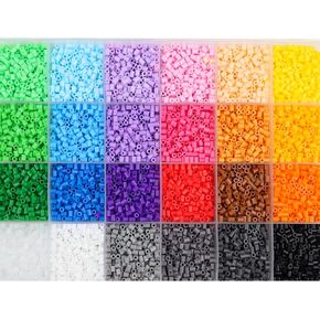 8400 Pcs Fuse Beads Kit 24 Everyday Core Colors (2.6mm Mini Beads), 350 Pcs Per Color, Bulk Perler Beads Kits with Storage Case, for DIY Crafting, School Projects, Daily Art Supplies, Creative Making in Kuwait