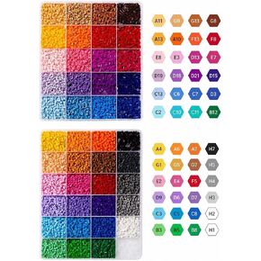 26000+ Pieces, 2.6mm Fuse Beads for Adults,48 Colors, 500+ Beads of Each Color, Fuse Beads Refill Box Kit, DIY Pixel Art Craft Set for Handmade Gifts, Decor and Creative Projects(No Other Tools) in Kuwait