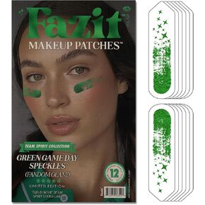 Fazit Blue Game Day Speckles - Sports Makeup Patches – Waterproof & Sweat-Proof Team Spirit Face Stickers for Sports Events, Cheer, and Tailgates – Easy Peel & Apply Face Decals for Fans (12 Pack) in Kuwait