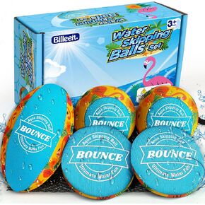 Billeeit. 5Pcs Rainbow Water Skipping Balls Set for Pool, Beach & Lake Play in Kuwait
