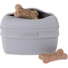 Dexas Pets Pooch Pouch Flexible Dog Treat/Training Treat Clip Pouch, Light Gray in Kuwait